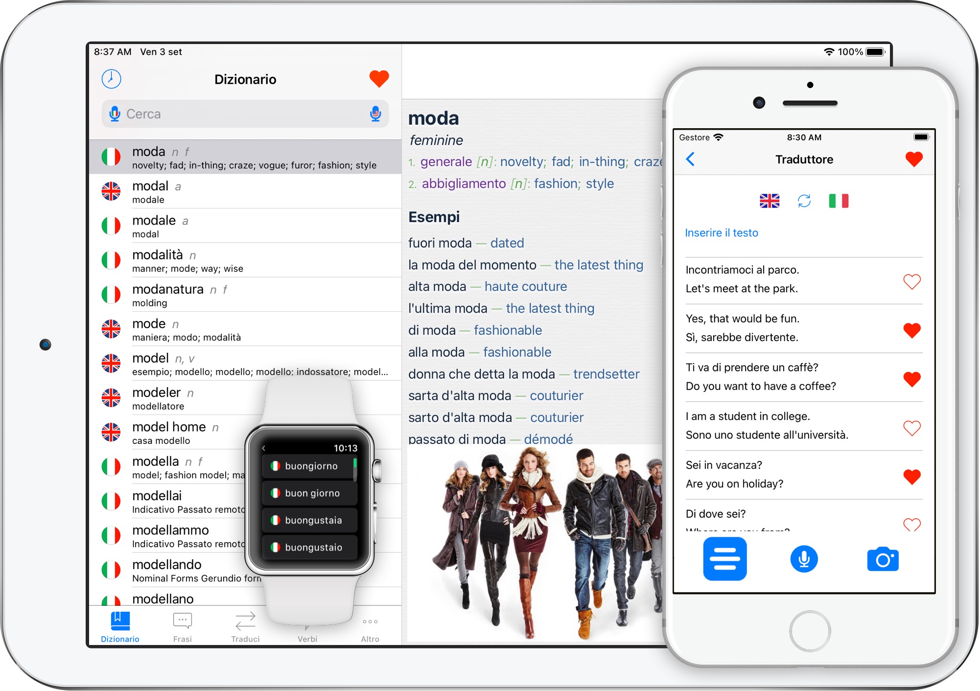 Traduttore Inglese Italiano + per iPhone, iPad e Apple Watch
