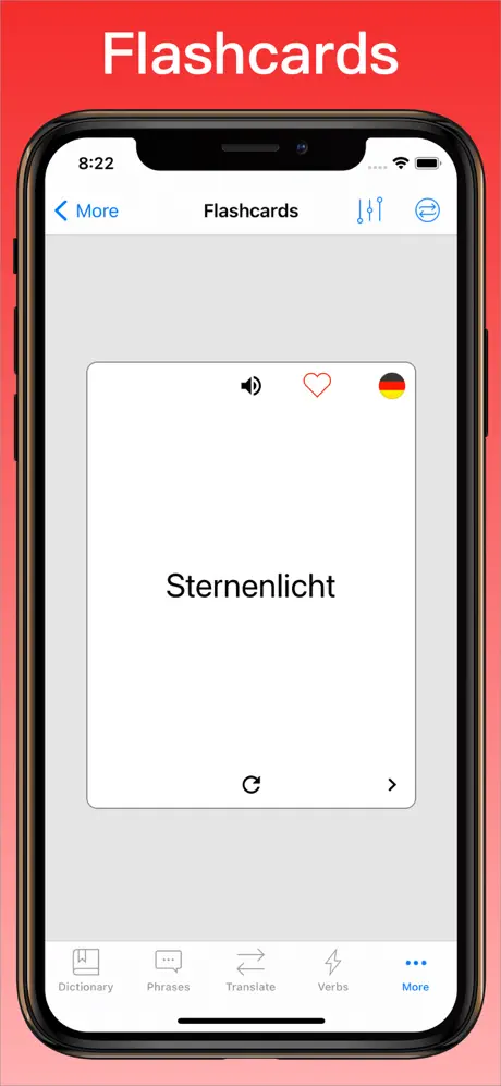 Englisch Übersetzer + flashcards on iPhone