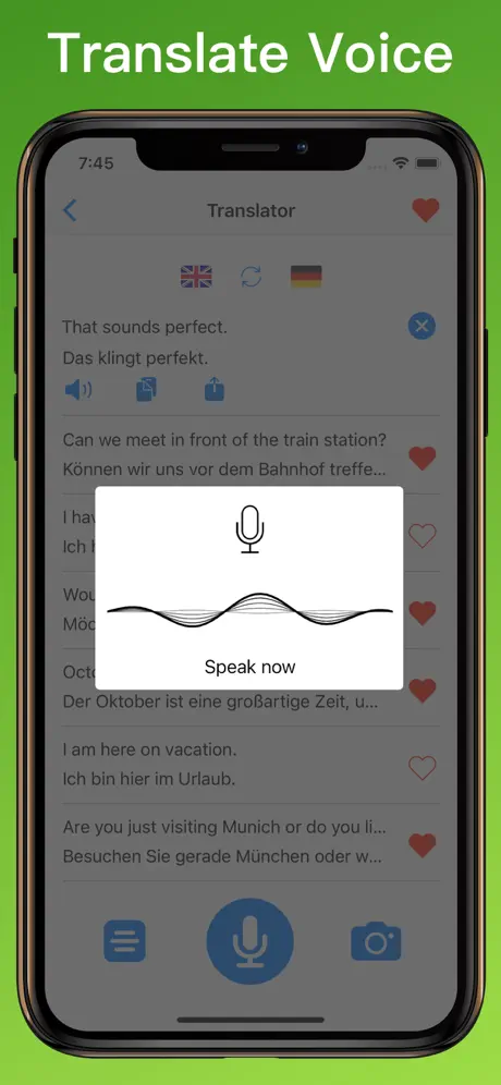 Englisch Übersetzer + voice translator on iPhone
