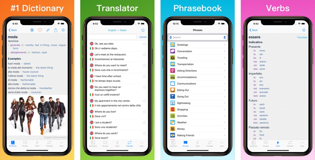 Italian Translator + for iPhone, iPad, Apple Watch Best Free APP to