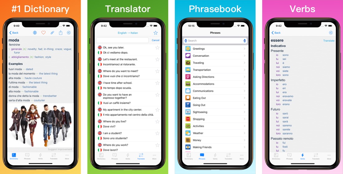 Italian Translator iPhone iPad Apple Watch