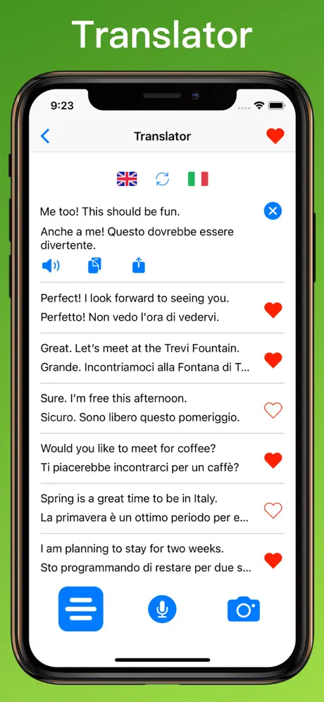 Traduttore Inglese Italiano + text translator on iPhone