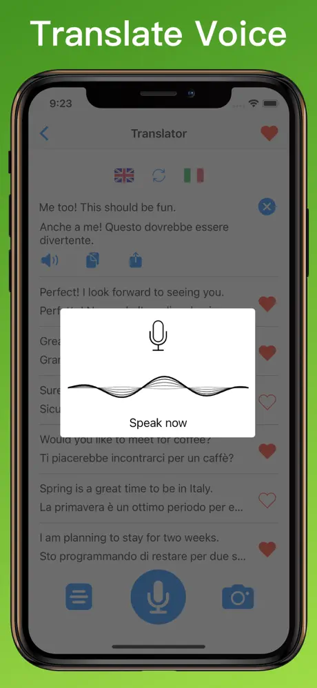 Traduttore Inglese Italiano + voice translator on iPhone