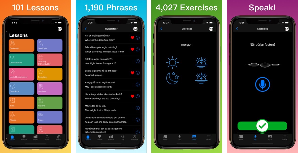Learn Swedish App iPhone