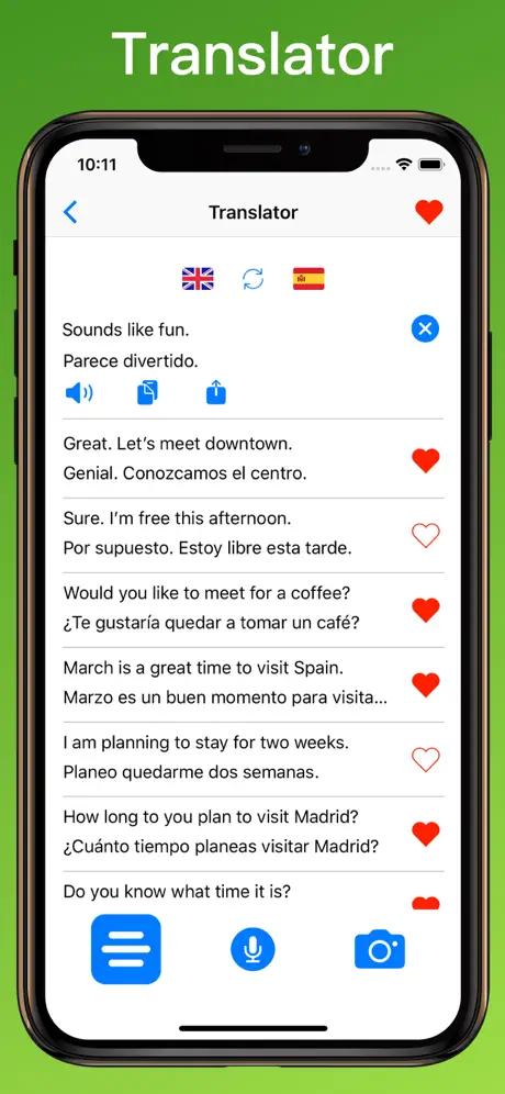 Spanish Translator + text translator on iPhone