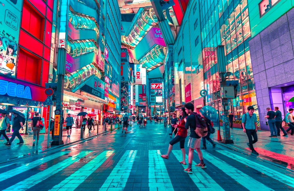shopping mall in Tokyo