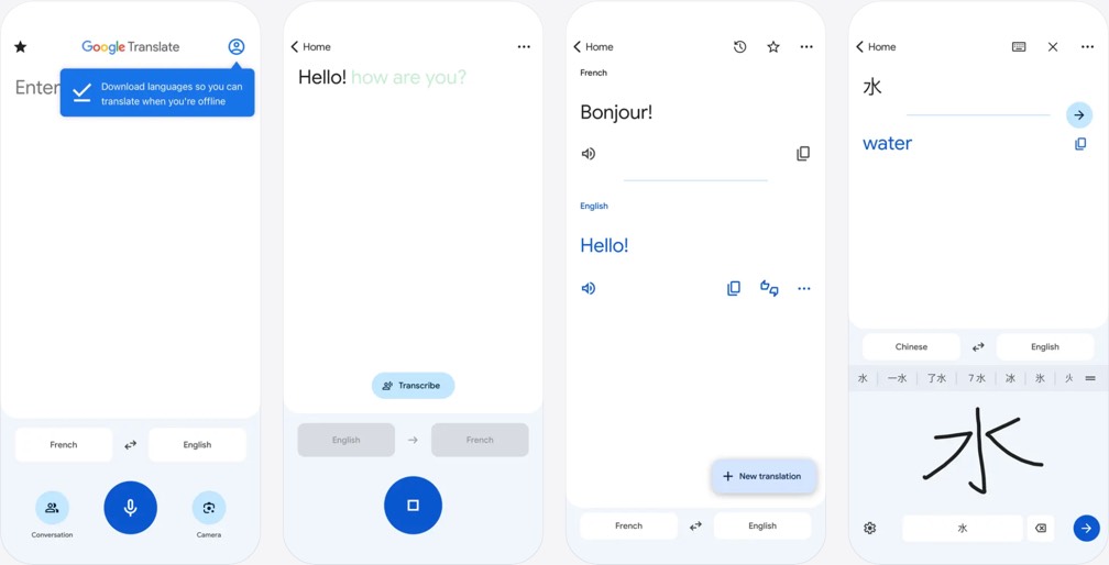 Google Translate App Store screenshots